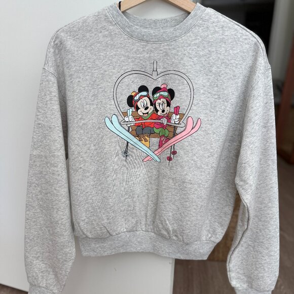 H&M Divided Disney Mickey Mouse Ski Lift Women's Sweatshirt - Picture 1 of 3